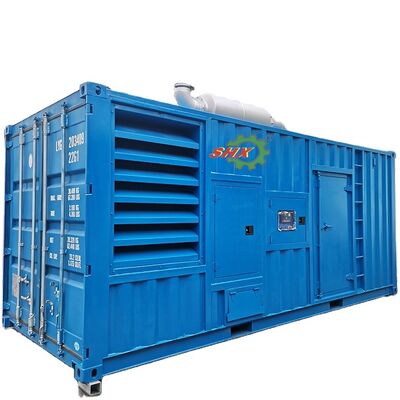 kopen Waterkoeling 1375 KVA 1100KW Motor geluidsdichte dieselgenerator in containers 40HQ ATS 24V DC Start online manufacture