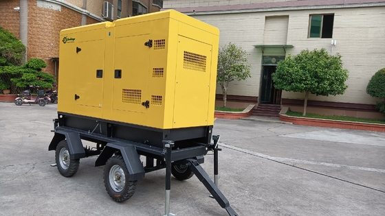 230V de Mobiele Super Stille Elektrische centrale 500 van Diesel van de Kilowattaanhangwagen Generatorsprotable